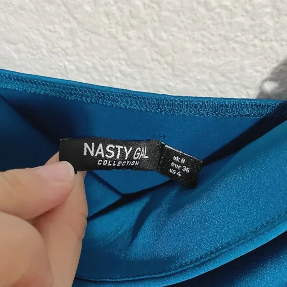 Nasty Gal Cowl Us Later Satin Mini Dress - Picture 7 of 11